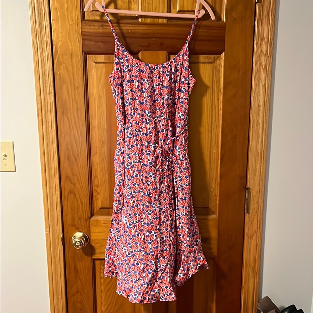 J. Crew Floral (Red,White, Blue) sundress